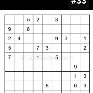 SUDOKU puzzle #33