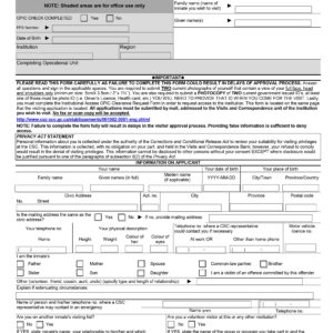 Form No #3 | Visiting Application Form