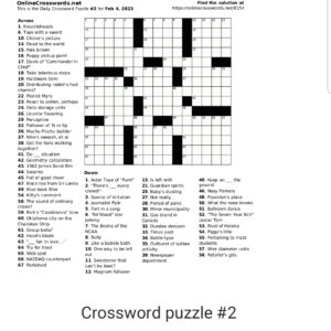 Crossword Puzzle #2