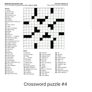 Crossword Puzzle #4