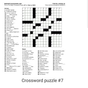 Crossword Puzzle #7
